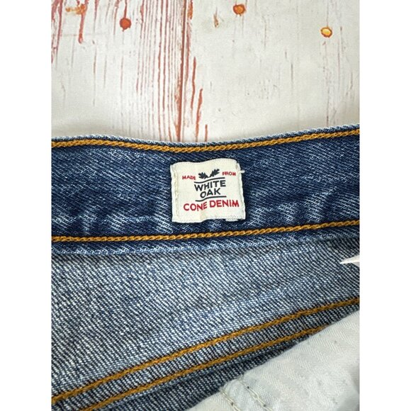 Levis Womens 501 Original High-Waisted Denim Shorts Distressed Blue Size 27 - Picture 7 of 13